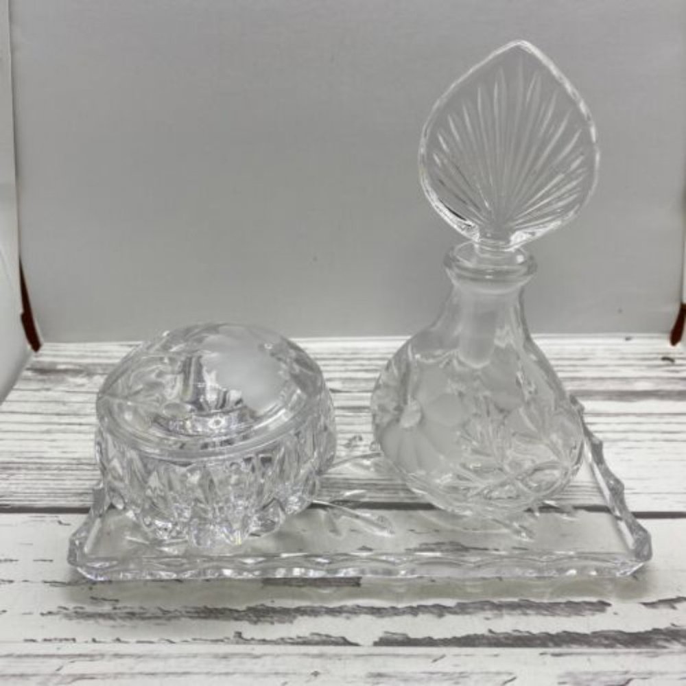 Princess House Crystal Vanity Set
